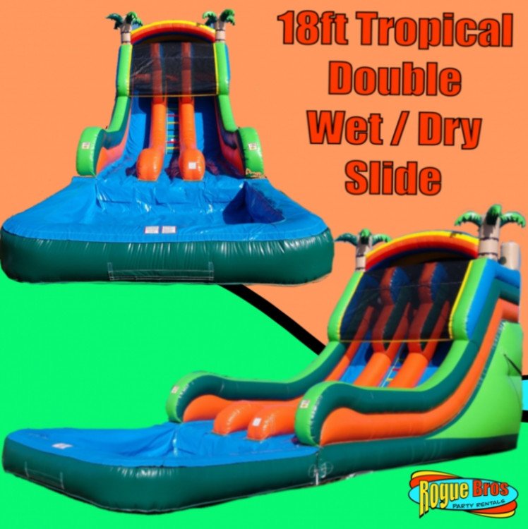 18' Dual Lane Tropical Slide